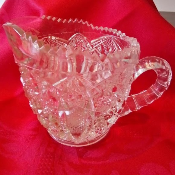 Vintage Cut Glass Creamer - Picture 2 of 6